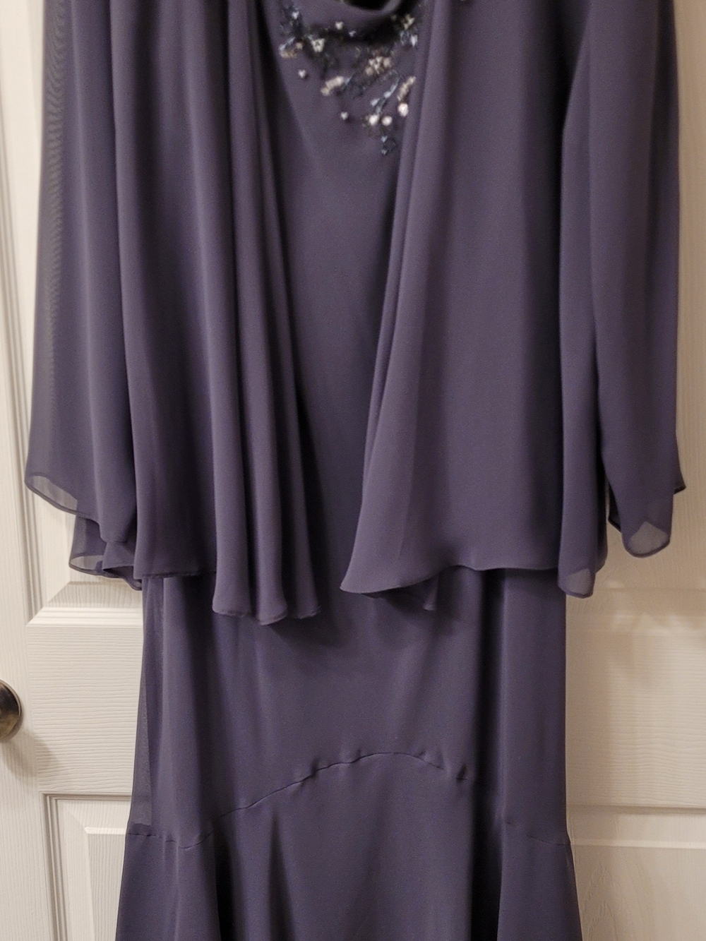 SL Fashions Mother of the Bride Gown With Jacket Gray Sz. 18W